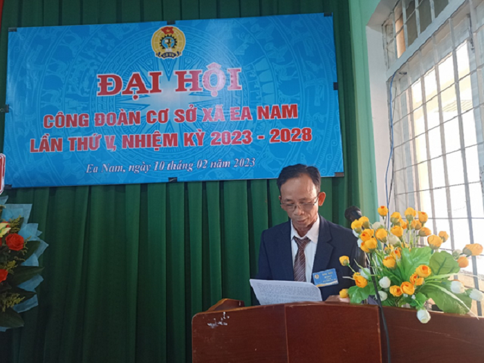 Dai hoi cong doan co so xa Ea Nam nhiem ky 2023 -2028 2
